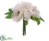 Silk Plants Direct Peony Bouquet - White - Pack of 12