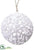 Snowed Filigree Ball Ornament - White - Pack of 12