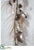 Silk Plants Direct Cotton Ball, Cone, Long Needle Pine Garland - Brown White - Pack of 4