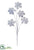 Glittered Snowflake Spray - Blue - Pack of 12