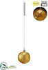 Silk Plants Direct Battery Operated Glass Ball Ornament With Light - Gold - Pack of 4