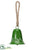 Silk Plants Direct Bell Ornament - Green Cream - Pack of 4