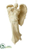 Silk Plants Direct Angel With Trumpet Ornament - Beige Antique - Pack of 4