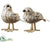 Bird - Silver Antique - Pack of 6