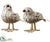 Bird (2 ea, set) - Silver Antique - Pack of 6