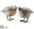 Silk Plants Direct Glittered Bird - Brown Antique - Pack of 2