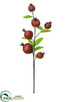 Silk Plants Direct Pomegranate Spray - Red Burgundy - Pack of 12