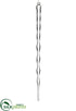 Silk Plants Direct Glass Icicle Ornament - Clear - Pack of 6