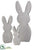 Silk Plants Direct Bunny - Whitewashed - Pack of 4