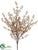 Silk Plants Direct Flocked Berry Bush - Beige - Pack of 12