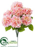 Silk Plants Direct Hydrangea Bush - Pink - Pack of 12