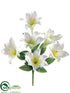 Silk Plants Direct Easter Lily Bush - White - Pack of 24