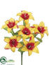 Silk Plants Direct Tiger Lily Bush - Yellow - Pack of 24