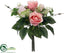 Silk Plants Direct Rose Bouquet - Pink Cream - Pack of 12