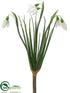 Silk Plants Direct Snowdrop Bush - White - Pack of 12