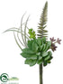 Silk Plants Direct Succulent Bouquet Pick - Green - Pack of 12