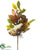 Bird, Twig Ball, Berry Spray - Beige Brown - Pack of 6