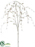 Silk Plants Direct Bead Hanging Spray - Pearl - Pack of 12