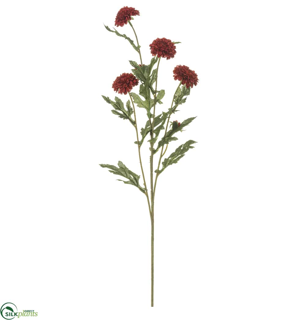 Pompon Mum Spray - Burgundy - Pack of 12 - (CUB-531MSFS) | Silk Plants ...