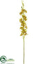 Silk Plants Direct Cymbidium Orchid Spray - Green Burgundy - Pack of 12