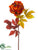 Peony Spray - Orange Flame - Pack of 12