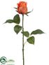 Silk Plants Direct Rose Bud Spray - Coral Light - Pack of 12
