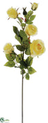 Silk Plants Direct Rose Spray - Yellow - Pack of 12