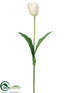 Silk Plants Direct Tulip Spray - Ivory - Pack of 12