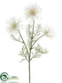 Silk Plants Direct Thistle Flower Spray - White - Pack of 12