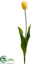 Silk Plants Direct Tulip Spray - Yellow - Pack of 12