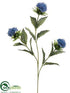Silk Plants Direct Flower Spray - Blue Williamsburg - Pack of 12