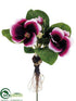 Silk Plants Direct Gloxinia Bush - Purple Dark - Pack of 6