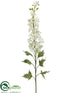 Silk Plants Direct Delphinium Spray - Cream - Pack of 6