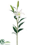 Silk Plants Direct Casablanca Lily Spray - White - Pack of 6