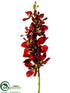 Silk Plants Direct Vanda Orchid Spray - Red - Pack of 12