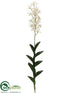 Silk Plants Direct Caesar Orchid Plant - White Green - Pack of 4