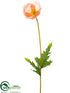 Silk Plants Direct Poppy Spray - Sunset - Pack of 12