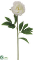 Silk Plants Direct Peony Spray - White - Pack of 12