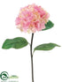 Silk Plants Direct Hydrangea Spray - Pink - Pack of 12