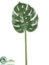 Silk Plants Direct Split Philodendron Leaf Spray - Green - Pack of 12