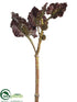 Silk Plants Direct Rhubarb Leaf Spray - Burgundy - Pack of 4