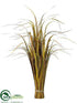 Silk Plants Direct Grass Bundle - Olive Green Burgundy - Pack of 6