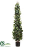 Silk Plants Direct Ivy Topiary - Green - Pack of 2