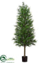 Silk Plants Direct Podocarpus Tree - Green - Pack of 2