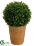 Silk Plants Direct Boxwood Topiary Ball - Green - Pack of 4