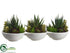 Silk Plants Direct Succulent Garden Arrangement - Green - Pack of 2