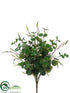 Silk Plants Direct Eucalyptus, Berry Bush - Green Cream - Pack of 12