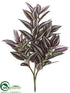 Silk Plants Direct Wandering Jew Bush - Burgundy Cream - Pack of 36