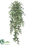 Silk Plants Direct Wandering Jew Hanging Bush - Green Cream - Pack of 6