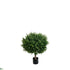 Silk Plants Direct Outdoor Tea Leaf Topiary Ball - Green - Pack of 2